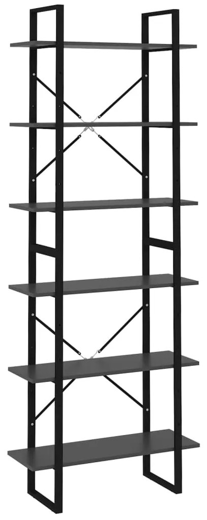 806539 vidaXL Dulap înalt, gri, 80x30x210 cm, PAL