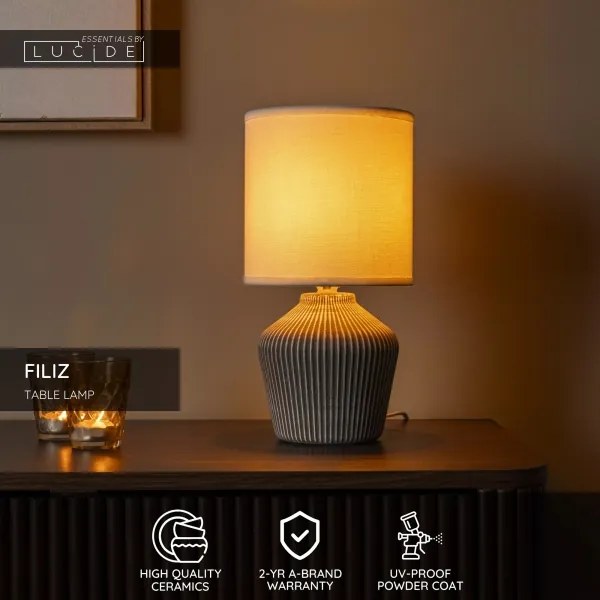 Lucide 47551/81/41 - Lampă de masă FILIZ 1xE14/40W/230V maro