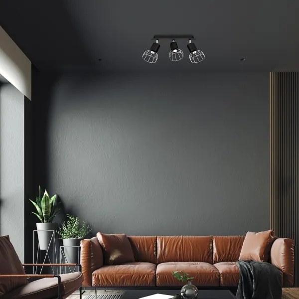 Spot DANTE 3xGU10/25W/230V negru/crom lucios