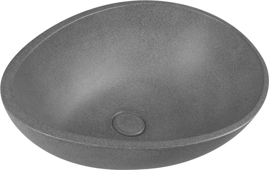 Chiuvetă gri închis din beton 53x39 cm Punc – Sapho