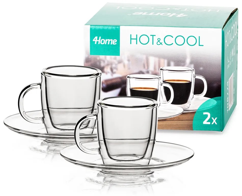 Pahare termo Ristretto 4Home Hot&Cool, 50 ml, 2 bu c.