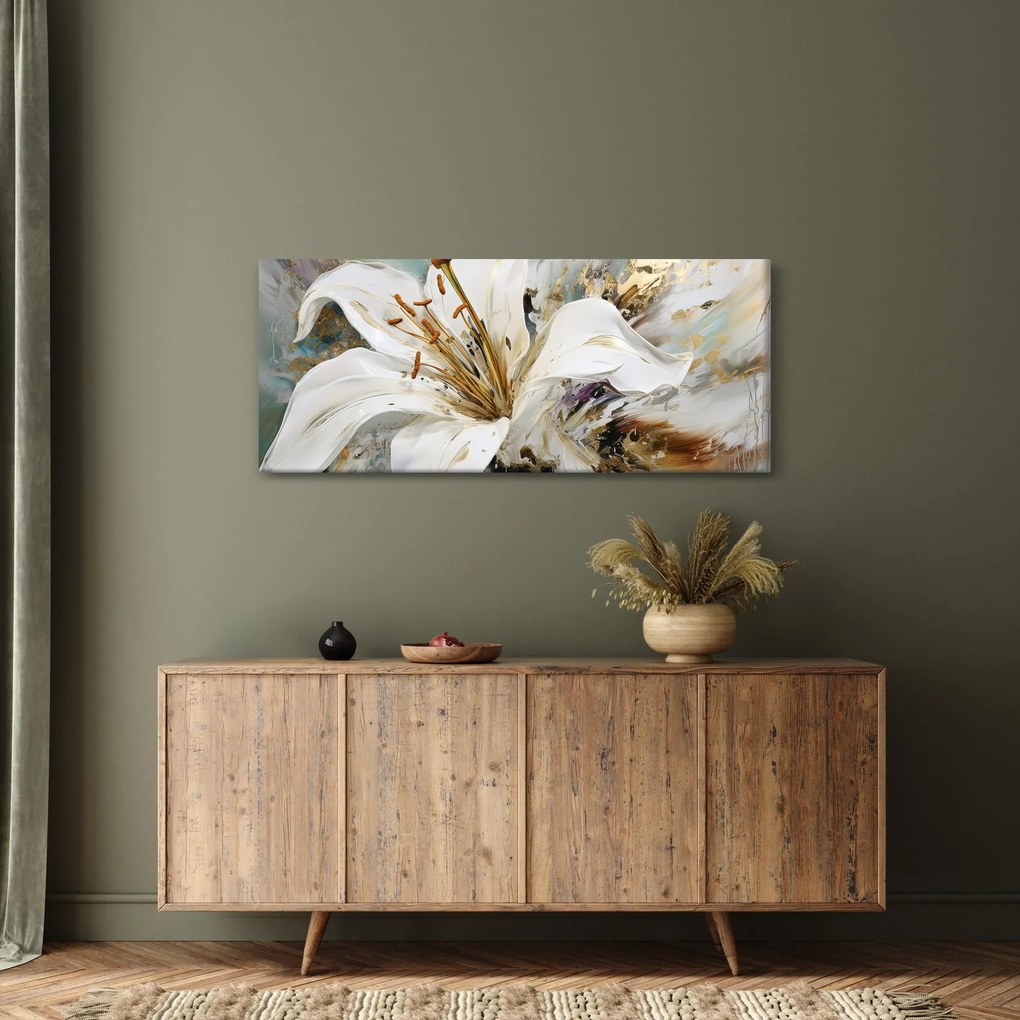 Tablou - Abstracție cu crin (120x50 cm)
