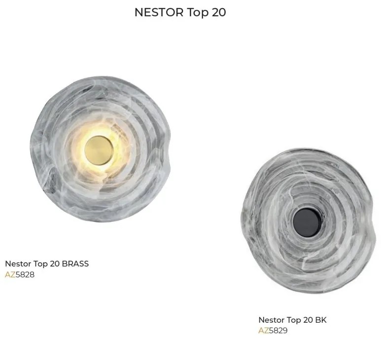 Aplica LED design modern decorativ NESTOR TOP 20 brass