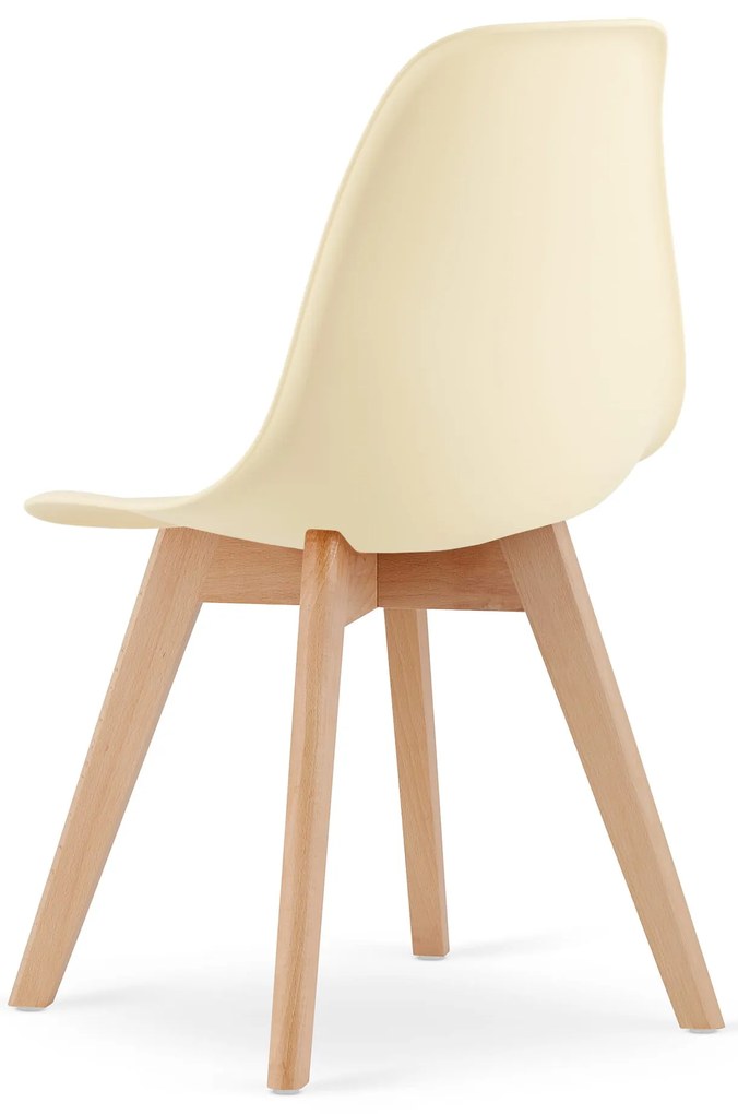 Scaun KITO crem cu picioare din fag