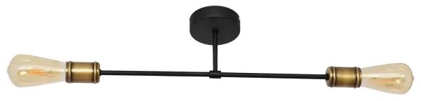 Lustră aplicată CAMBRIDGE 2xE27/15W/230V neagră/aurie