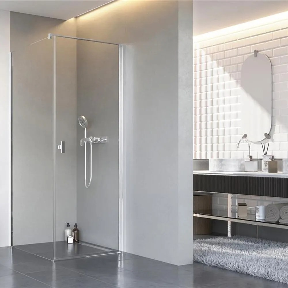 Perete lateral Radaway Nes KDJ I 100 cm finisaj crom-transparent sticla 6 mm