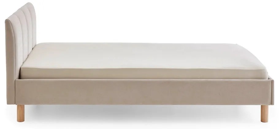 Pat bej tapițat fără somieră 120x200 cm Joker – Meise Möbel