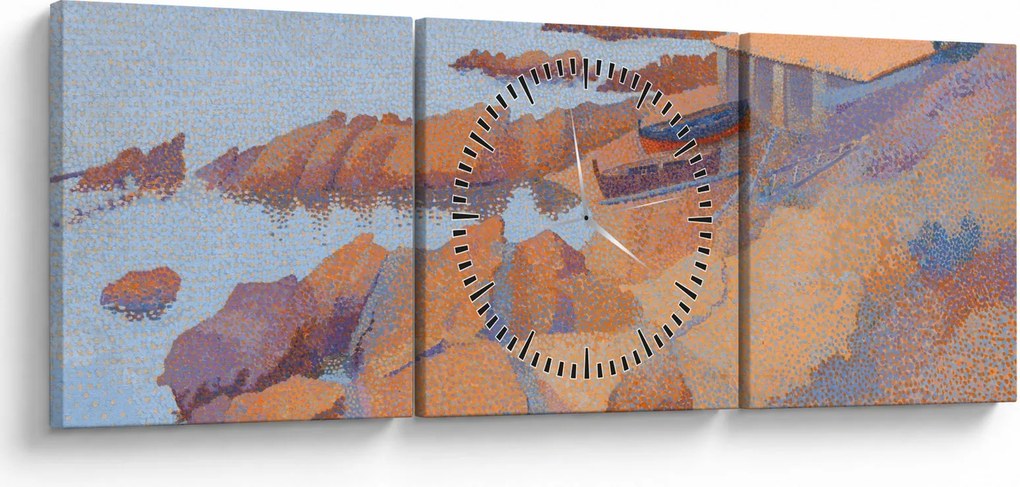 Tablou - Henri Edmond Cross, Calanque des Antibois, reproducere (cu ceas) (90x30 cm)