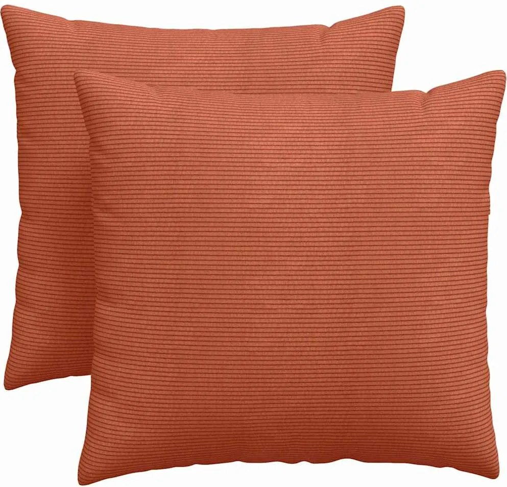vidaXL Perne pentru canapea 2 pcs Roșu portocalie 45 x 45 cm
