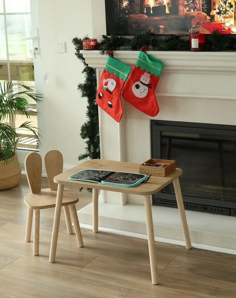 Set pentru copii cu masă și scaune, 2 buc BunnyOne Chair Set - Brown