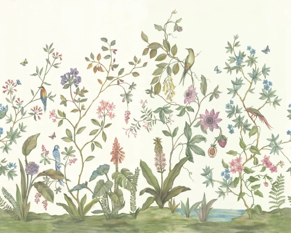 Fototapet, Chinoiserie, White, Rebel Walls