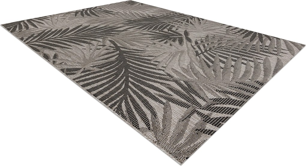 Covor sisal Floorlux 20504 Frunze argintiu si negru Junglă - SECUNDAR-COTATI PRODUSUL