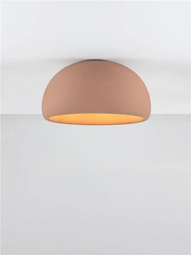 Lustra aplicata tavan cu textura granulata Davo 50cm, rosu caramiziu