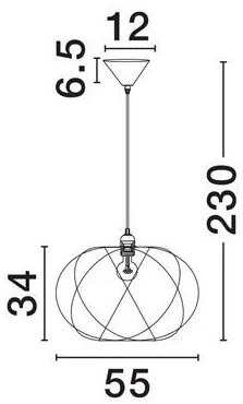 Lustra/Pendul design decorativ, Bora 55cm