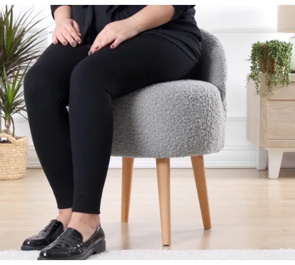 Taburet MIKI, Ø 46 cm, gri