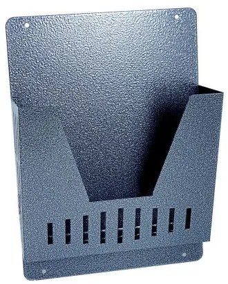 Cos/cutie publicitara, pentru ziare, decupaj adanc, gri, format A4, 23x9x32 cm, Damech