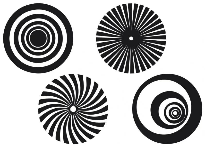 Sticker perete Optical Illusion Circles