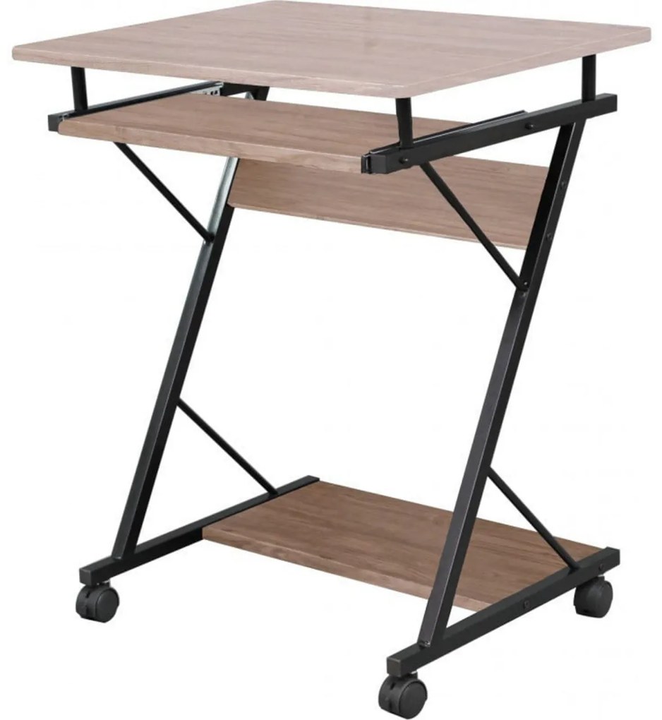 Birou pentru copii Novokids™ Computer desk, Cadru metalic, Cu tavita retractabila pentru tastatura, Dimensiuni 60x48x73 cm, Pentru laptop si