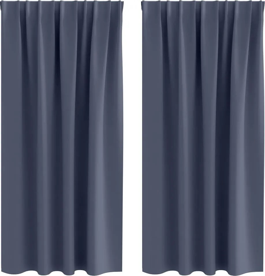 vidaXL Perdele Opaque cu Inel 2 pcs Antracit 175 x 140 cm Poliester