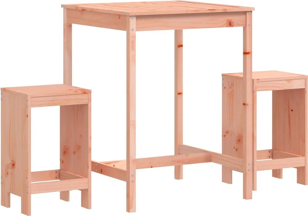 vidaXL Set bar de grădină, 3 piese, lemn masiv douglas