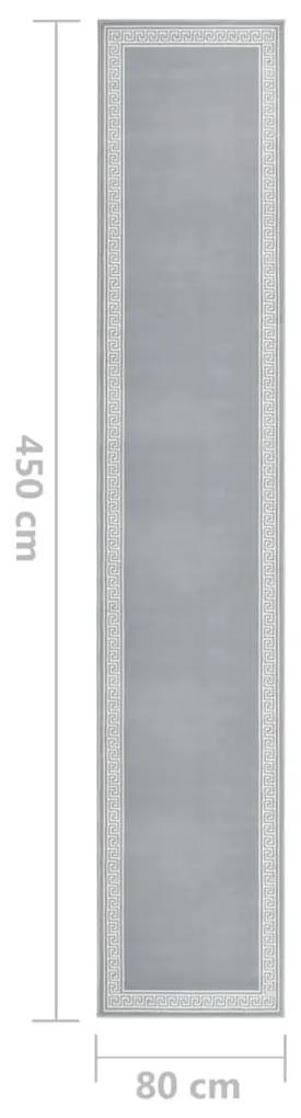 Covor traversa, gri cu motiv, 80x450 cm, BCF grey with motif, 80 x 450 cm