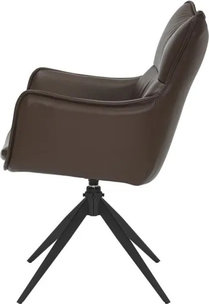 Set de 2 scaune pivotante VOGUE piele sintetica maro