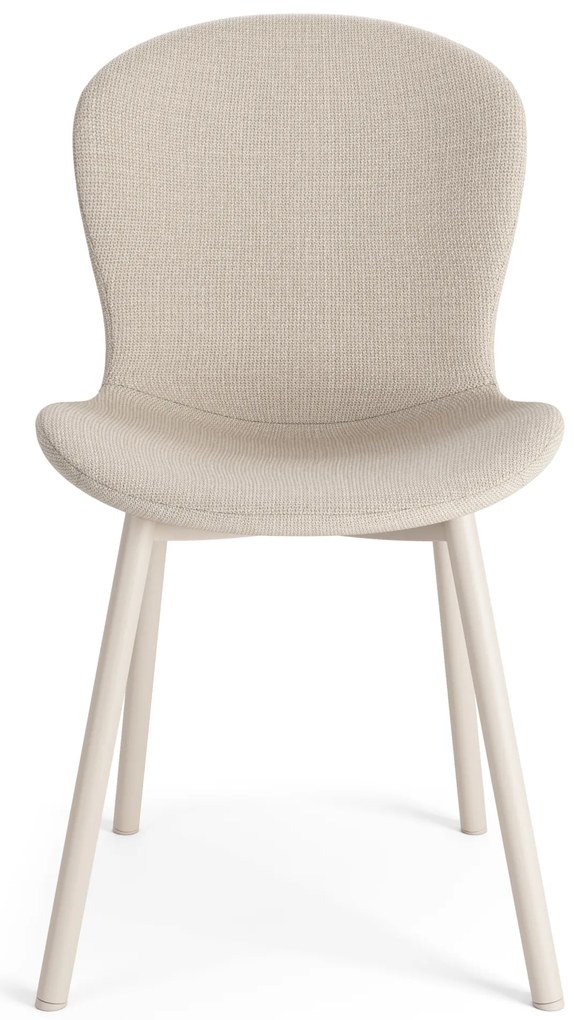 MAZZONI EXPORT FIORA Bej (material Basel 24)/cadru bej - SCAUN MODERN TAPIȚAT PENTRU SALON/SUFRAGERIE LOFT