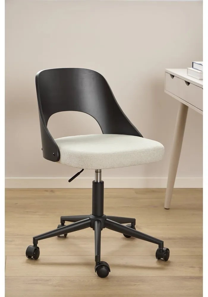 Scaun de birou negru-bej Lucy – Actona