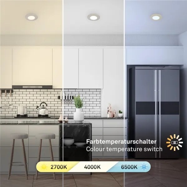 SET 3x corp de iluminat LED încastrat pentru baie Briloner 7598032 LED/4,9W/230V IP44 crom