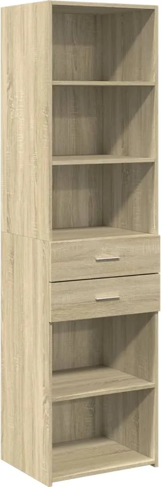 vidaXL Dulap înalt, stejar sonoma, 50x42,5x185 cm, lemn prelucrat