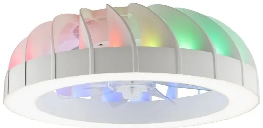 Ventilator LED RGBW de tavan cu lumină Brilliant FANORA LED/30W/230V + telecomandă