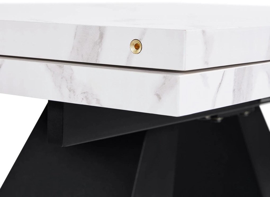 Masă de luat extensibilă, Alb+Negru | Aosom Romania