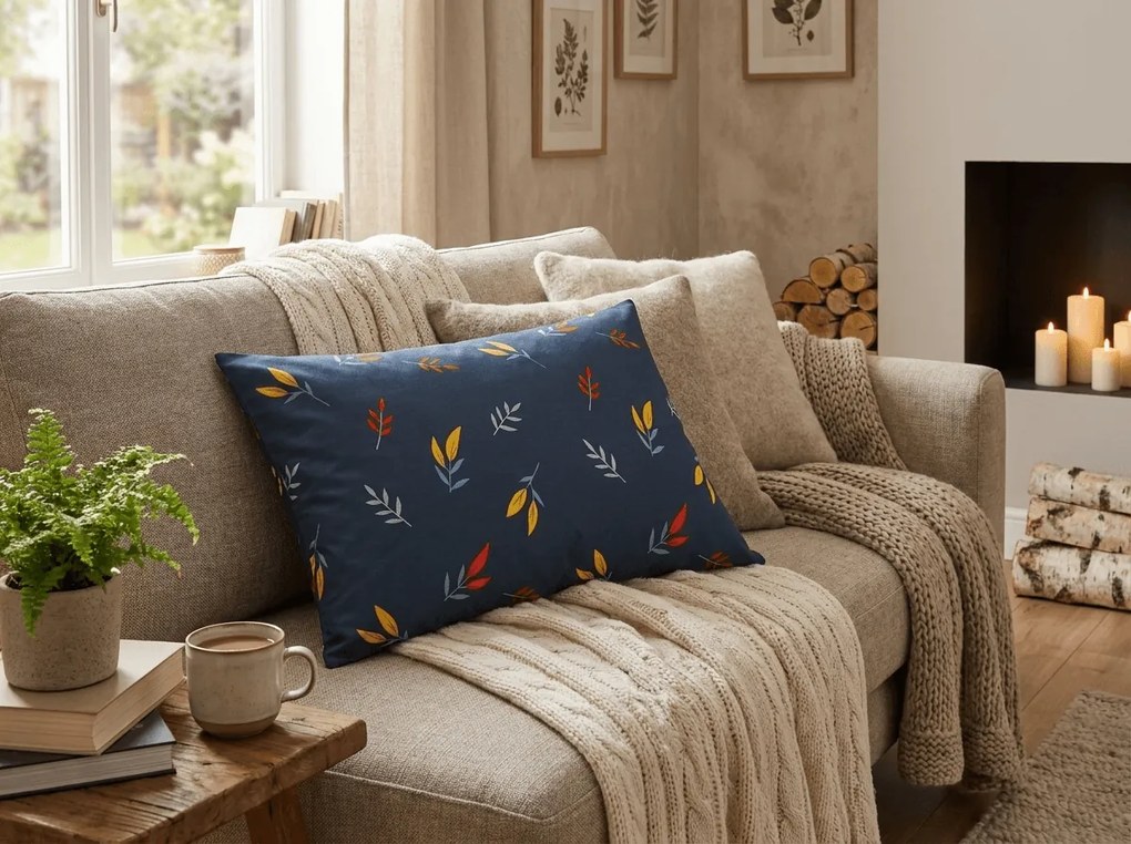 Fata de perna din microfibra VELIORA 50x70 cm, albastru