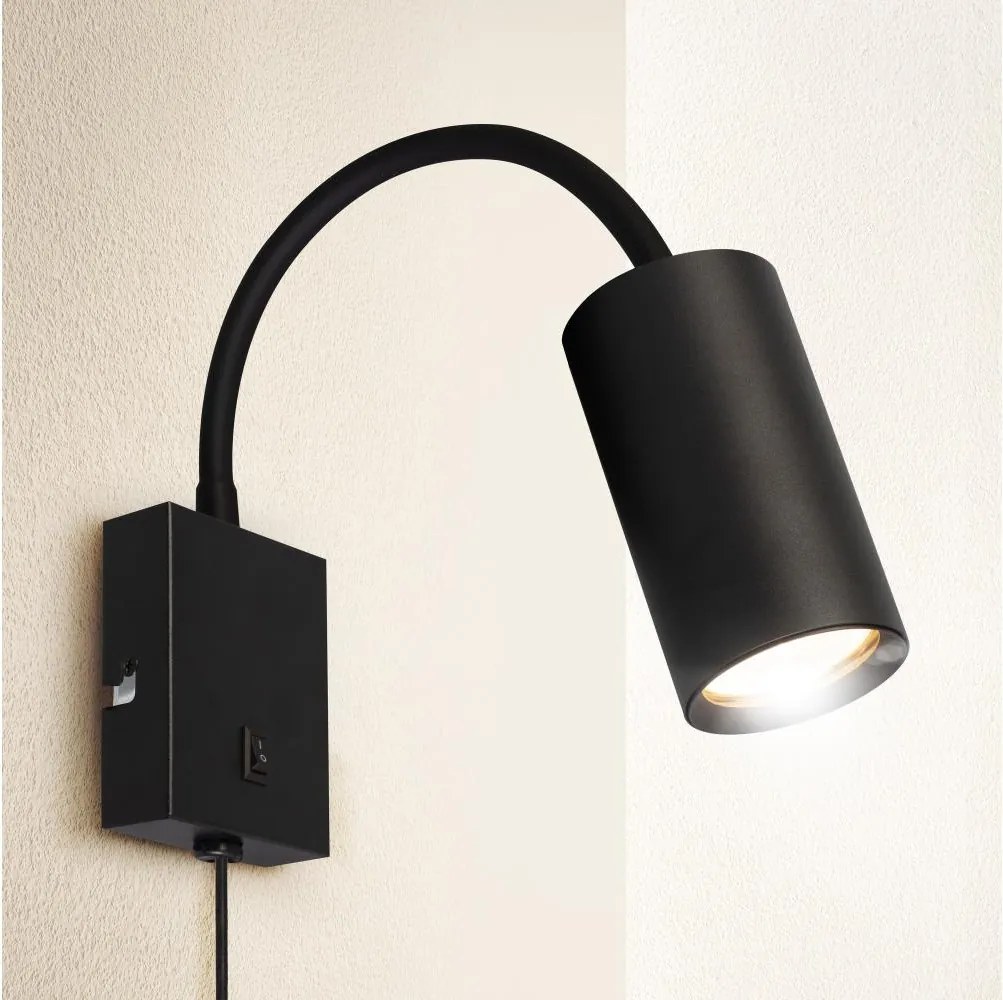 Brilagi - Lampă de perete flexibilă SELE 1xGU10/30W/230V neagră