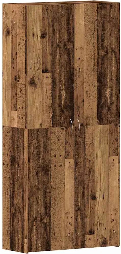 vidaXL Dulap pentru pantofi Maro 80 x 35.5 x 180 cm Lemn compozit