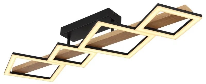 Plafoniera LED design indistrial Dustin negru 92x30cm
