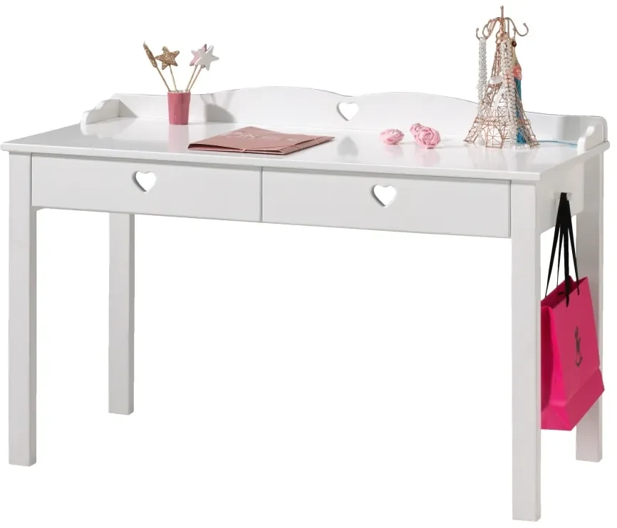 Set AMORI Mobilier Cameră Copii, 5 Piese, Alb, Stil Romantic – Vipack