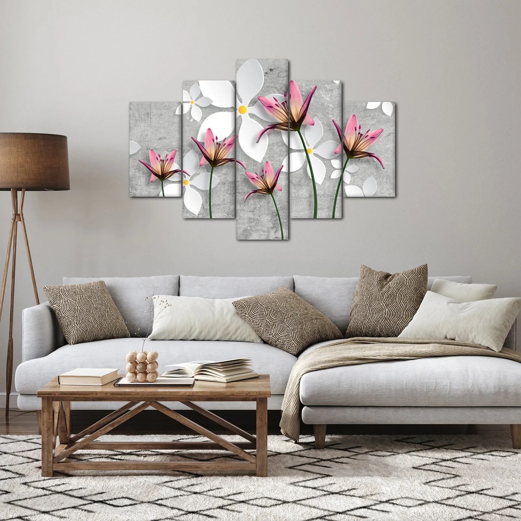 Tablou cu abstracție florală (150x105 cm)