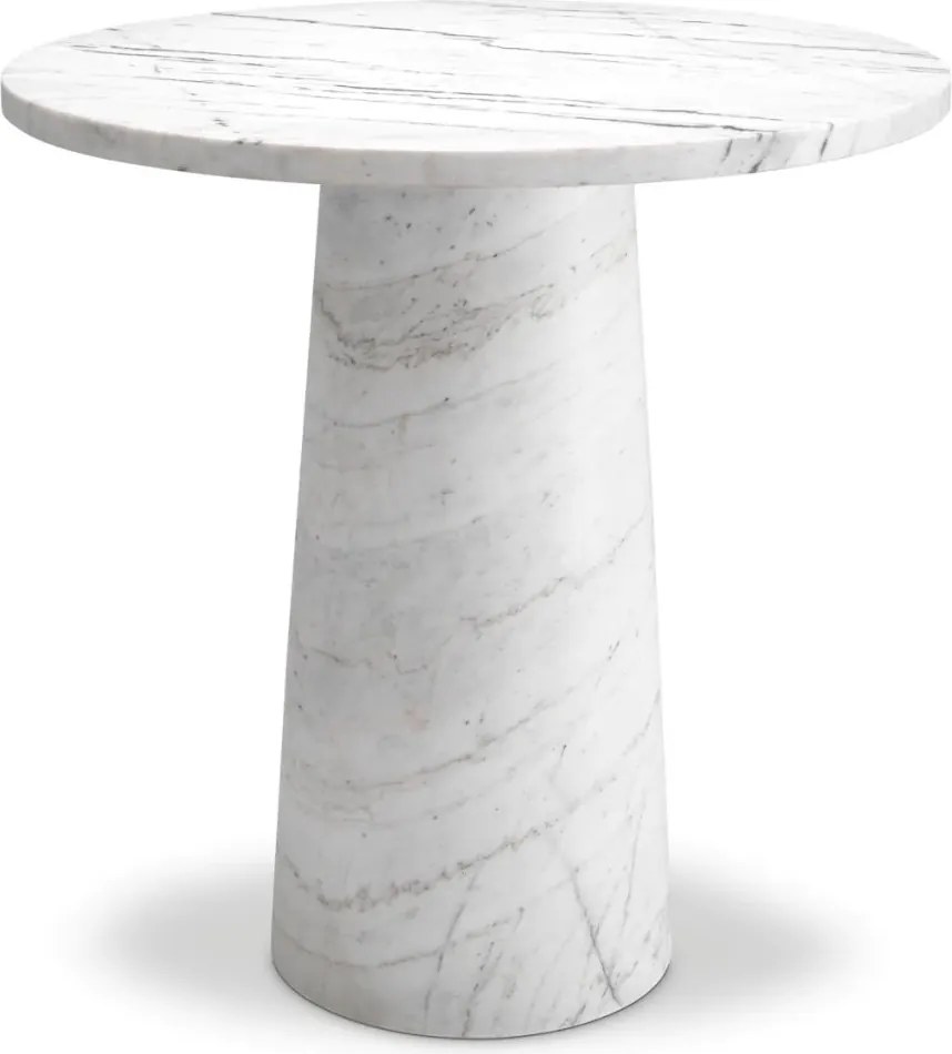 Masuta laterala din marmura alba design elegant LUX Terry