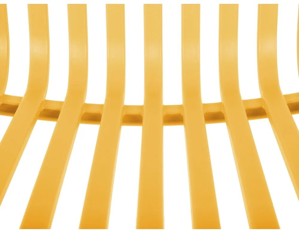 Scaun de dining galben din plastic Glee – Leitmotiv