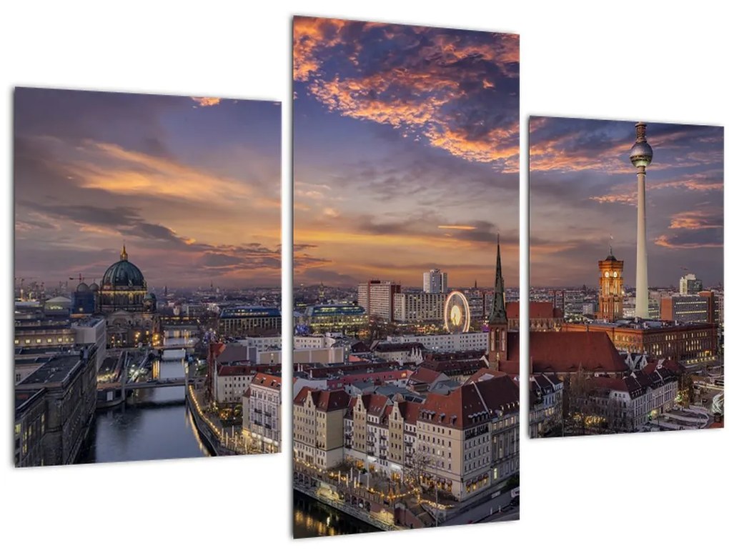 Tablou - Apus de soare în Berlin (90x60 cm)