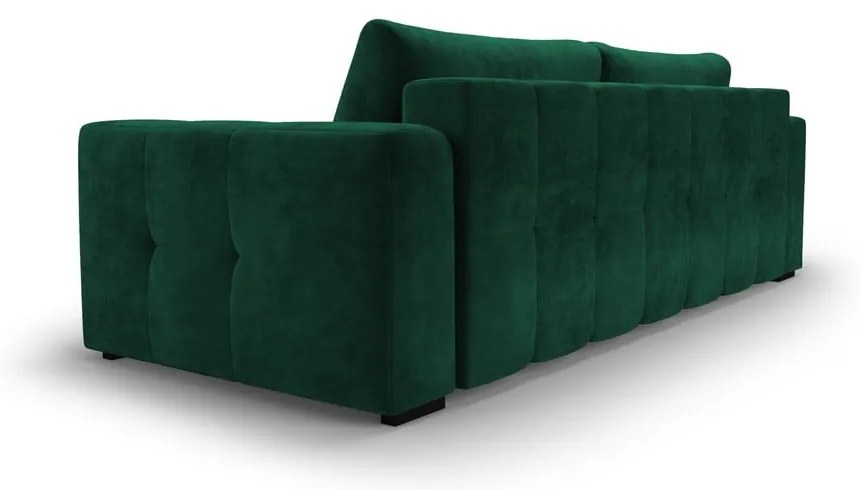 Canapea extensibila din catifea Milo Casa Luca, verde