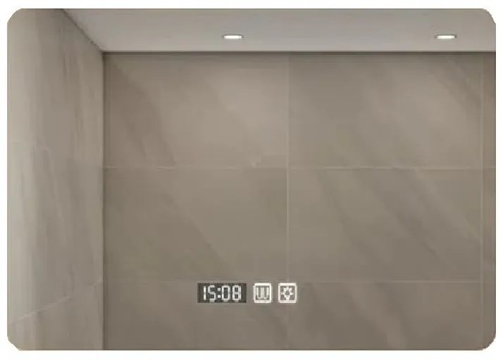 Oglindă Baie LED și Dezaburire Elit’s Premium: Senzor Touch, Lumina Rece, Caldă și Neutră, 100x80cm, Lumina Ambientală Spate