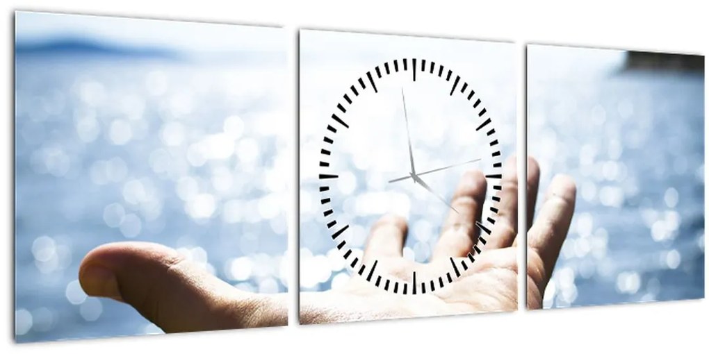 Tabloul cu palma deschisă (cu ceas) (90x30 cm)