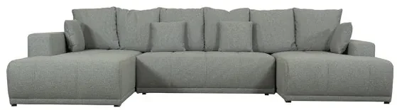 Coltar U Extensibil Otis Stanga, 6 Locuri, Lada Depozitare, Gri, 357 Cm
