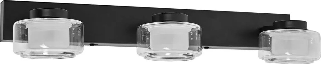 Osram - Aplica de perete LED pentru baie ORBIS FLAME, 3xLED, 5,5 W, 230 V, IP44, negru