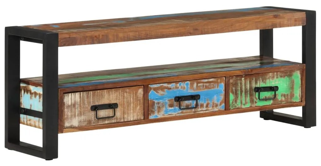 vidaXL Comodă TV, 120x30x45 cm, lemn masiv reciclat