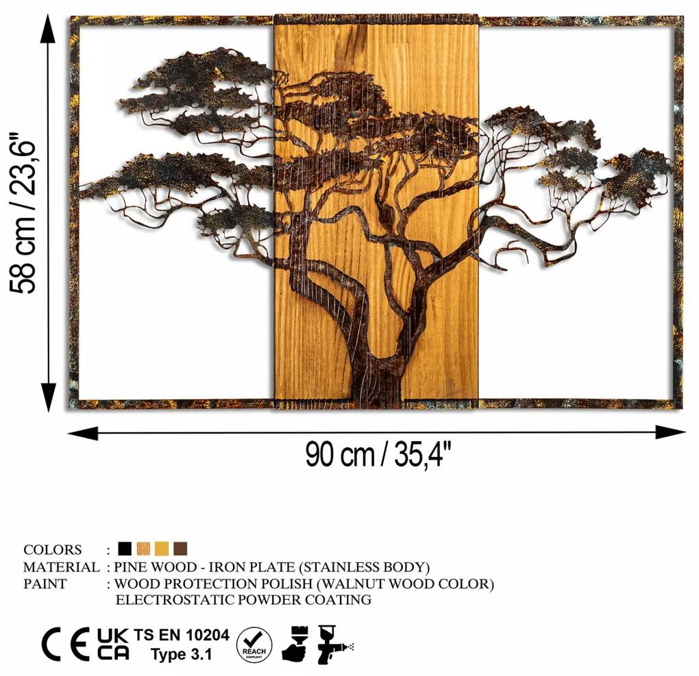 Accesoriu decorativ de perete din lemn Acacia Tree - 388-A