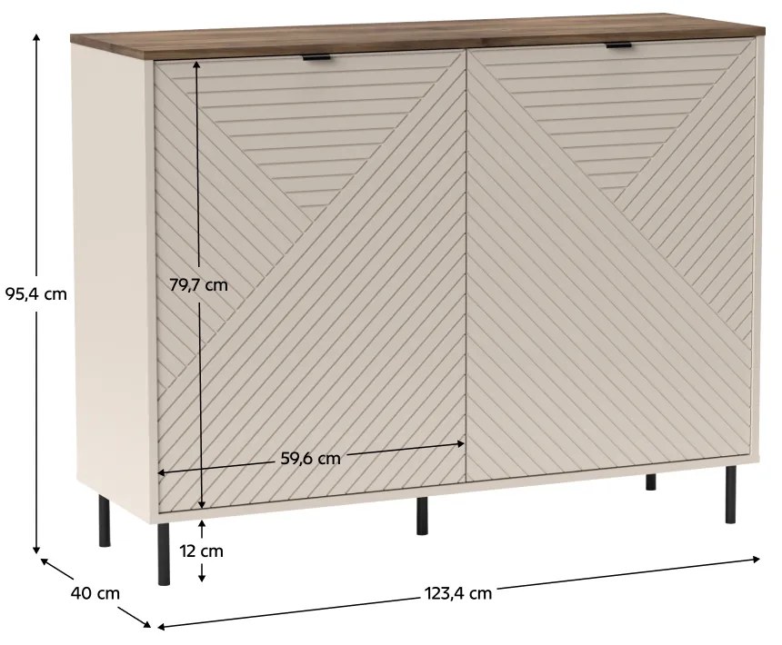 Comoda, casmir stejar castello, EYCO 2D