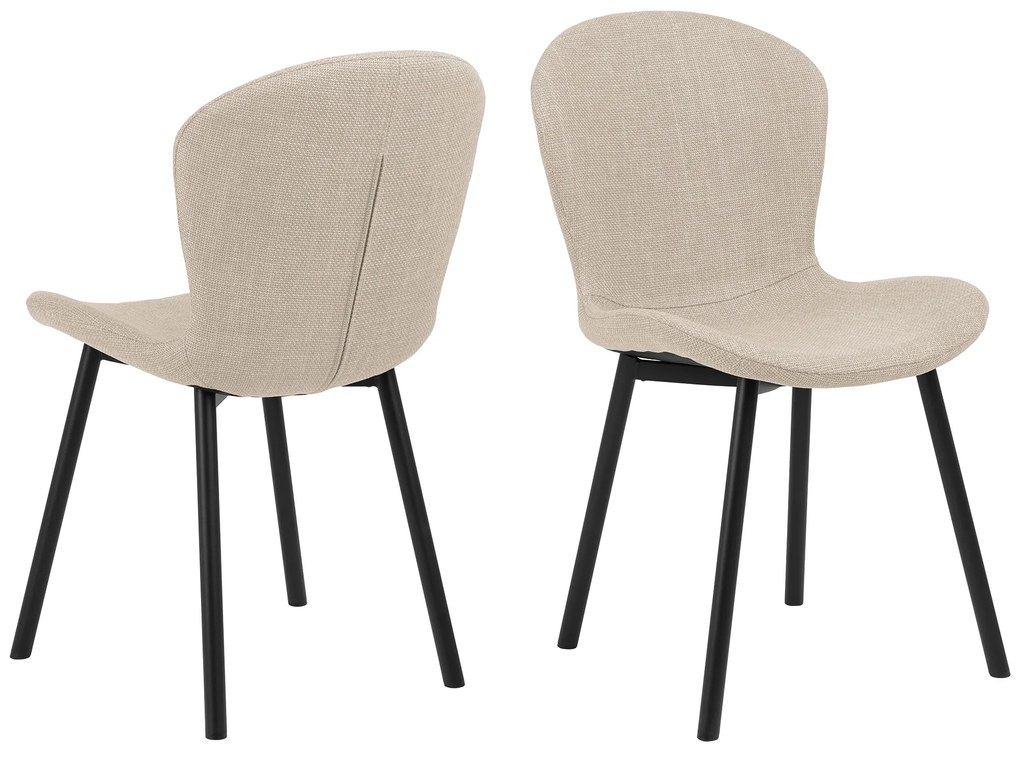 MAZZONI EXPORT FIORA Bej (material Basel 24) - SCAUN MODERN TAPIȚAT PENTRU SALON/SUFRAGERIE LOFT